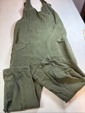 We The Free Olive Utility Cargo Jumpsuit